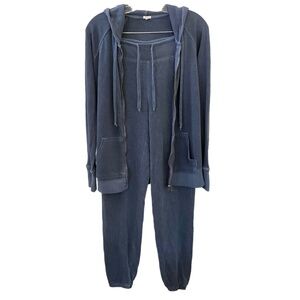 J Crew - XXS Hoodie Joggers Set - Blue Sweatsuit Tracksuit Sweatshirt Sweatpants